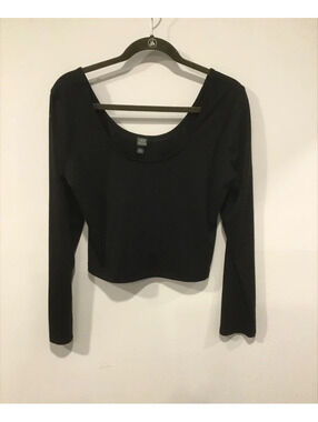black wild fable long sleeve crop top, size XXL